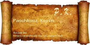 Paschkusz Kevin névjegykártya