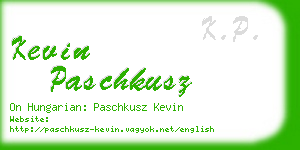 kevin paschkusz business card